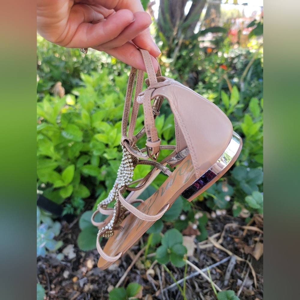 Sam Edleman Rhinestone Strappy Sandals 6 M - Picture 7 of 9